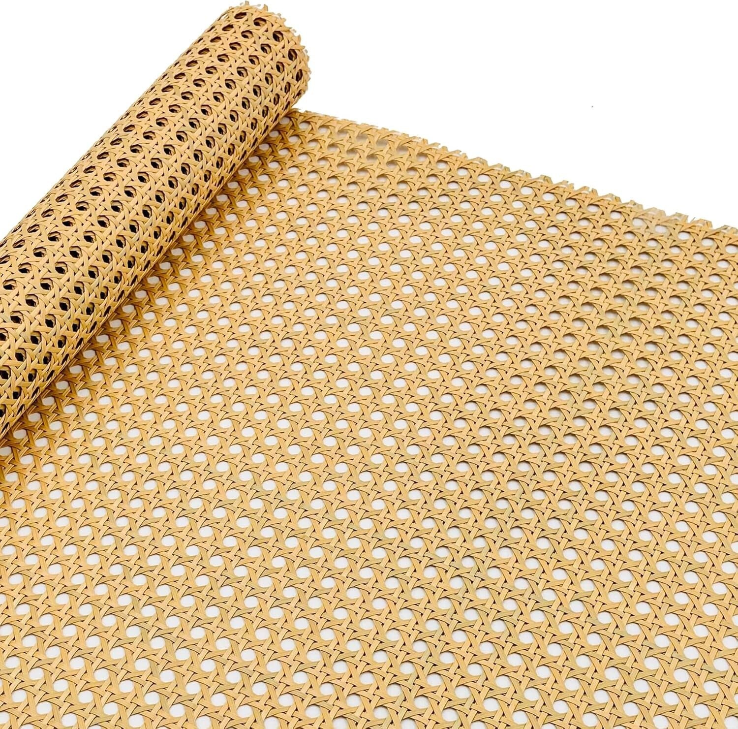 Elegant Natural Color Plastic Rattan Webbing - Ideal for DIY Caning Projects
