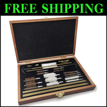 Load image into Gallery viewer, 26-Piece Universal Gun Cleaning Kit in Wooden Box for Rifles, Shotguns, Handguns