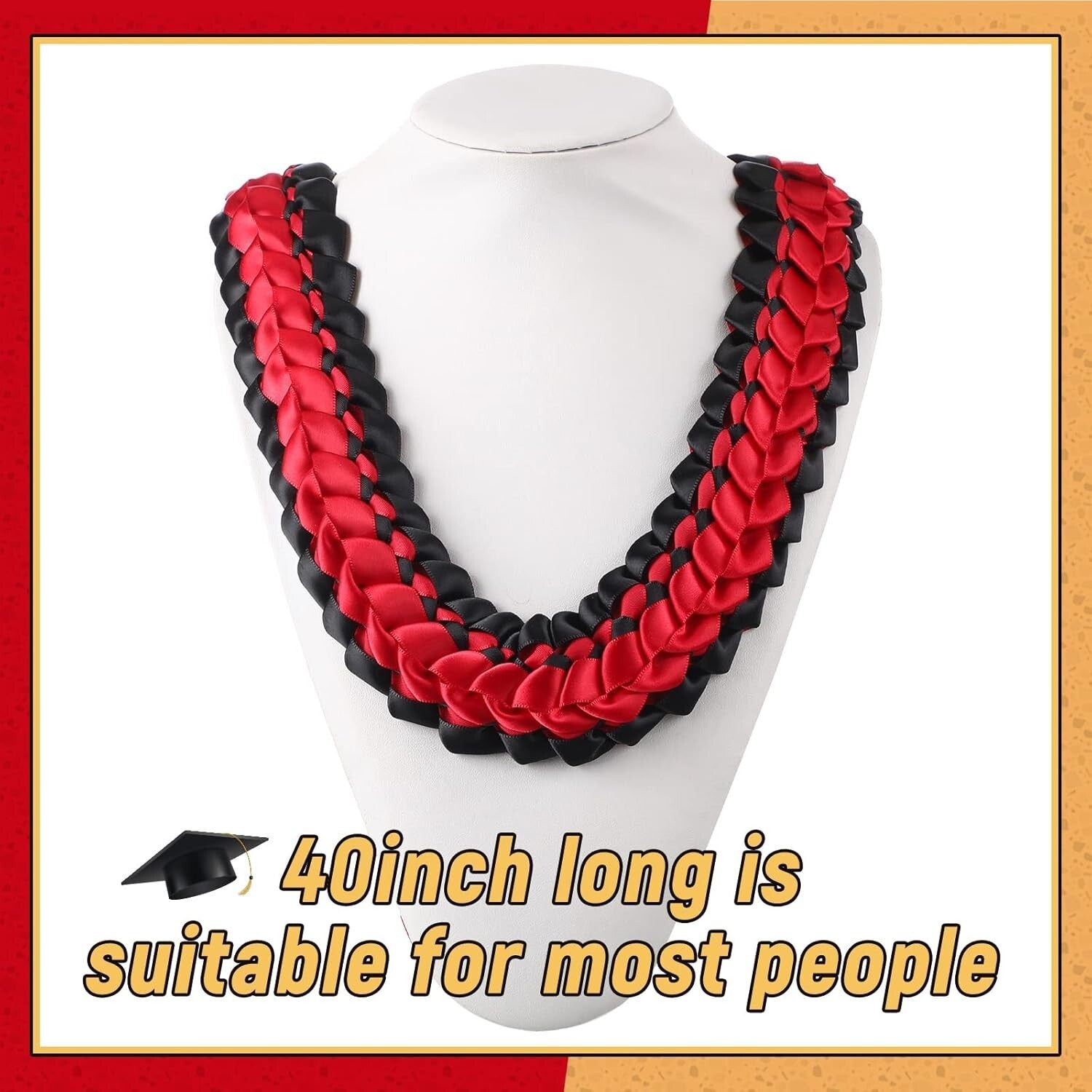 Customizable Double Braided Graduation Leis for Class of 2025 - Perfect Gifts!