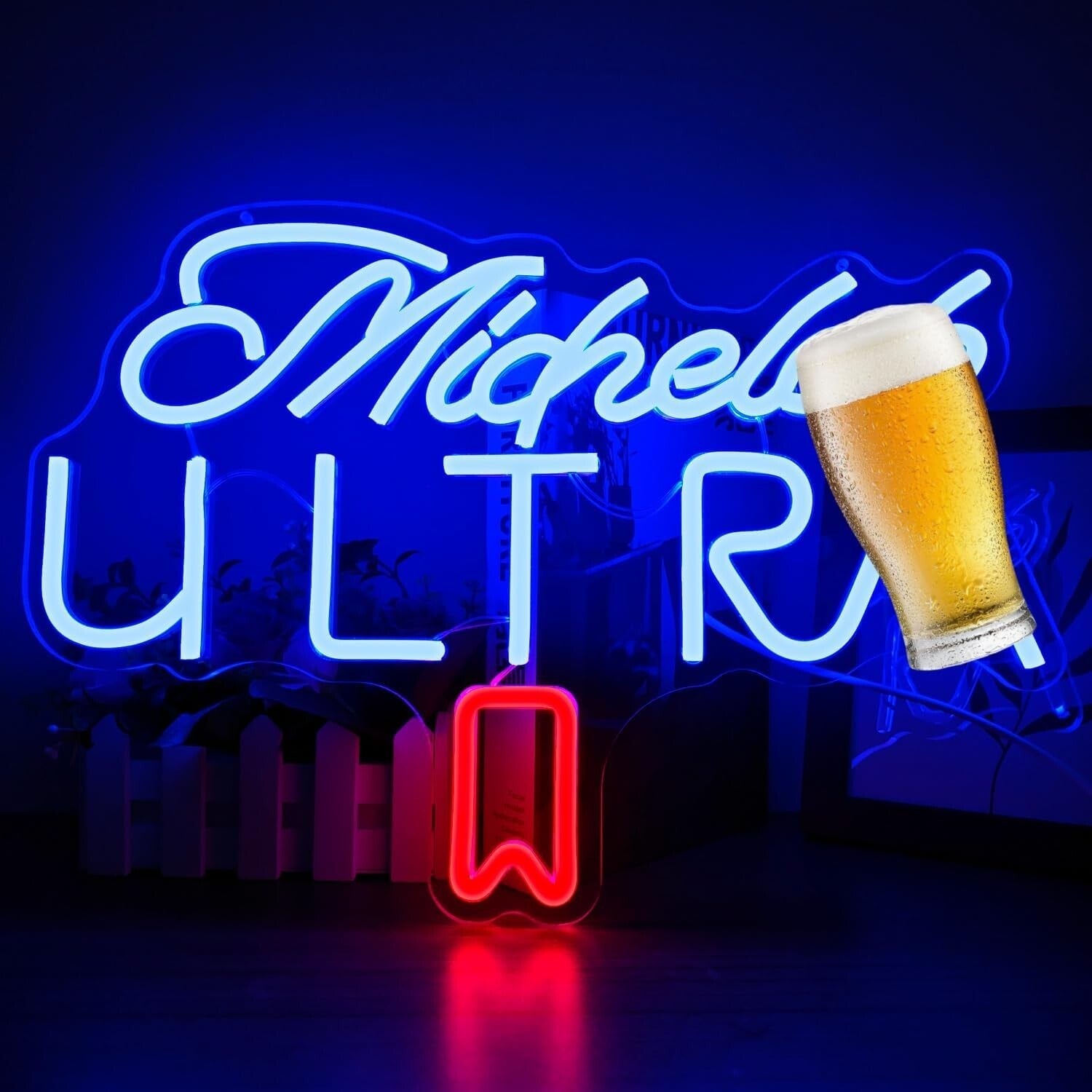 Dimmable Beer Neon Sign for Home Bar - LED Wall Decor Light Up Your Space