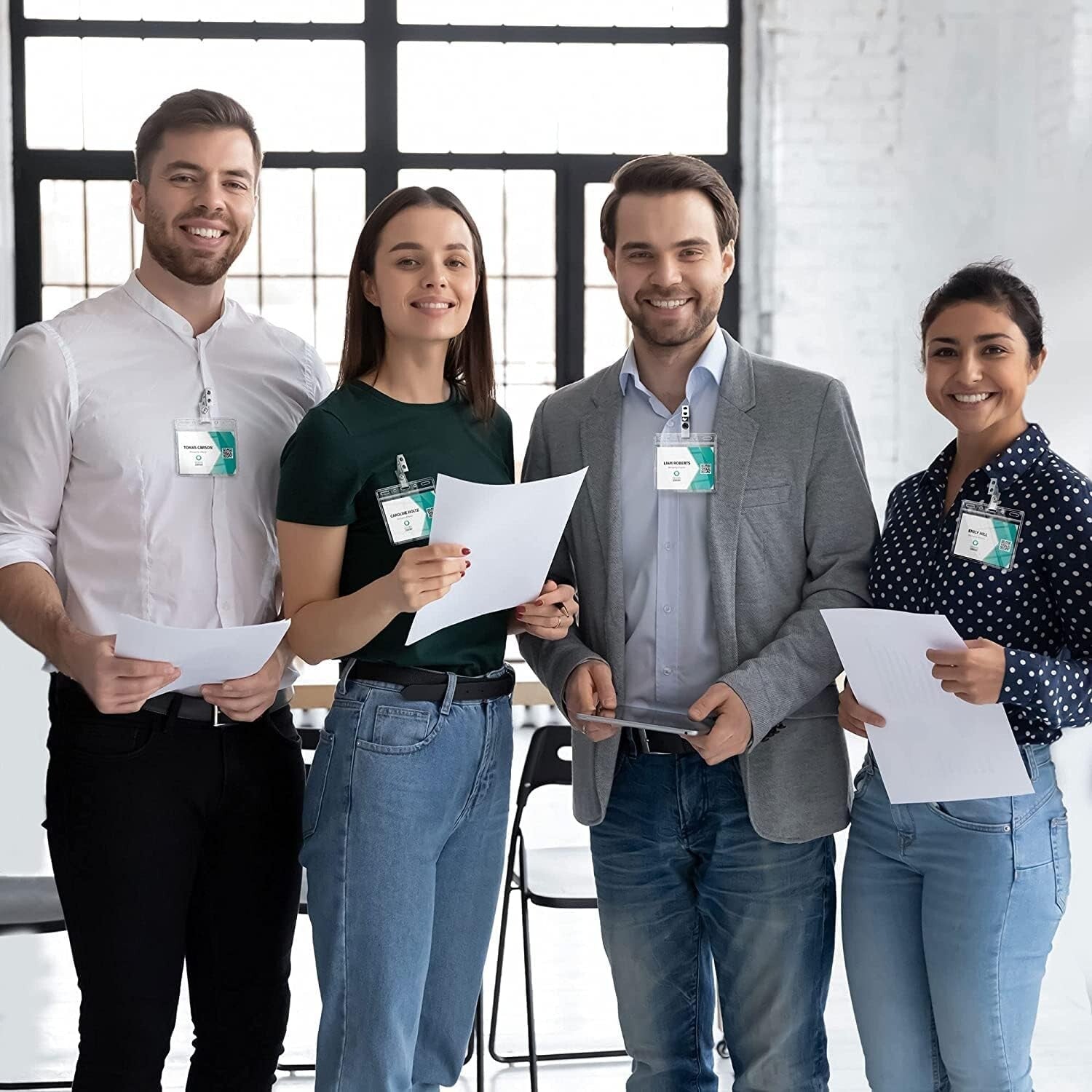 Large 1000 Pack Horizontal Card Protectors - Secure 4x3 ID Holder Pouches