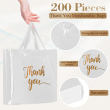 Load image into Gallery viewer, Versatile 200 Pcs White Thank You Bags - Sturdy, Stylish &amp; Polka Dot Design