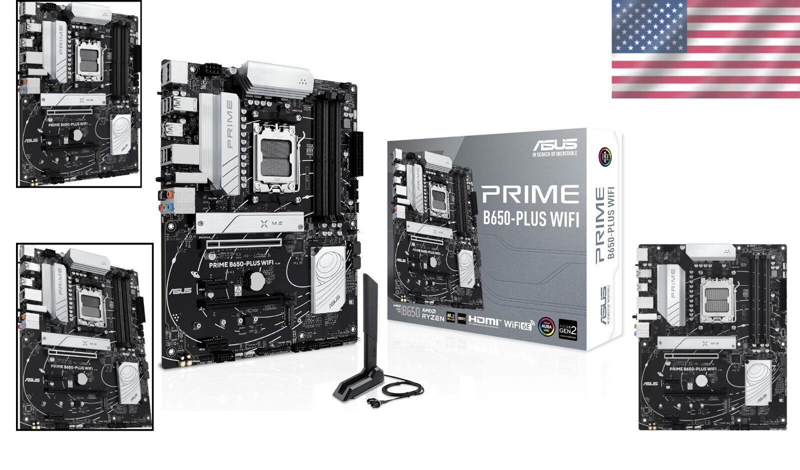 Efficient AMD B650 ATX Motherboard with BIOS FlashBack & OptiMem II Memory Tech