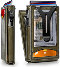 Load image into Gallery viewer, Minimalist Men's Wallet - Slim Magnetic Leather Clip Wallet with Gift Packaging