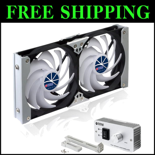 Multi-Function 12V/24V Rack-Mounted Refrigerator Vent Fan with Speed Controller