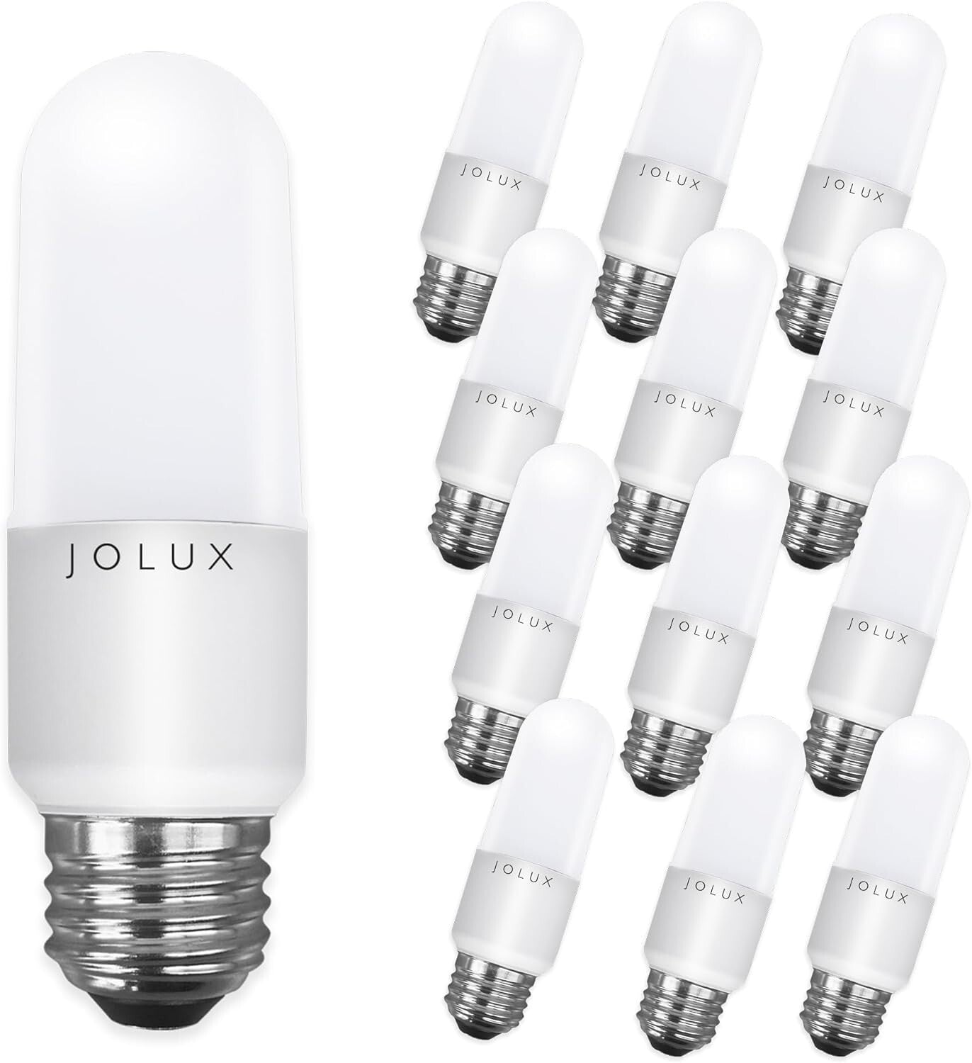 800 Lumen LED Stick Bulbs - Energy-Efficient, 12-Pack, 11,000 Hour Lifespan