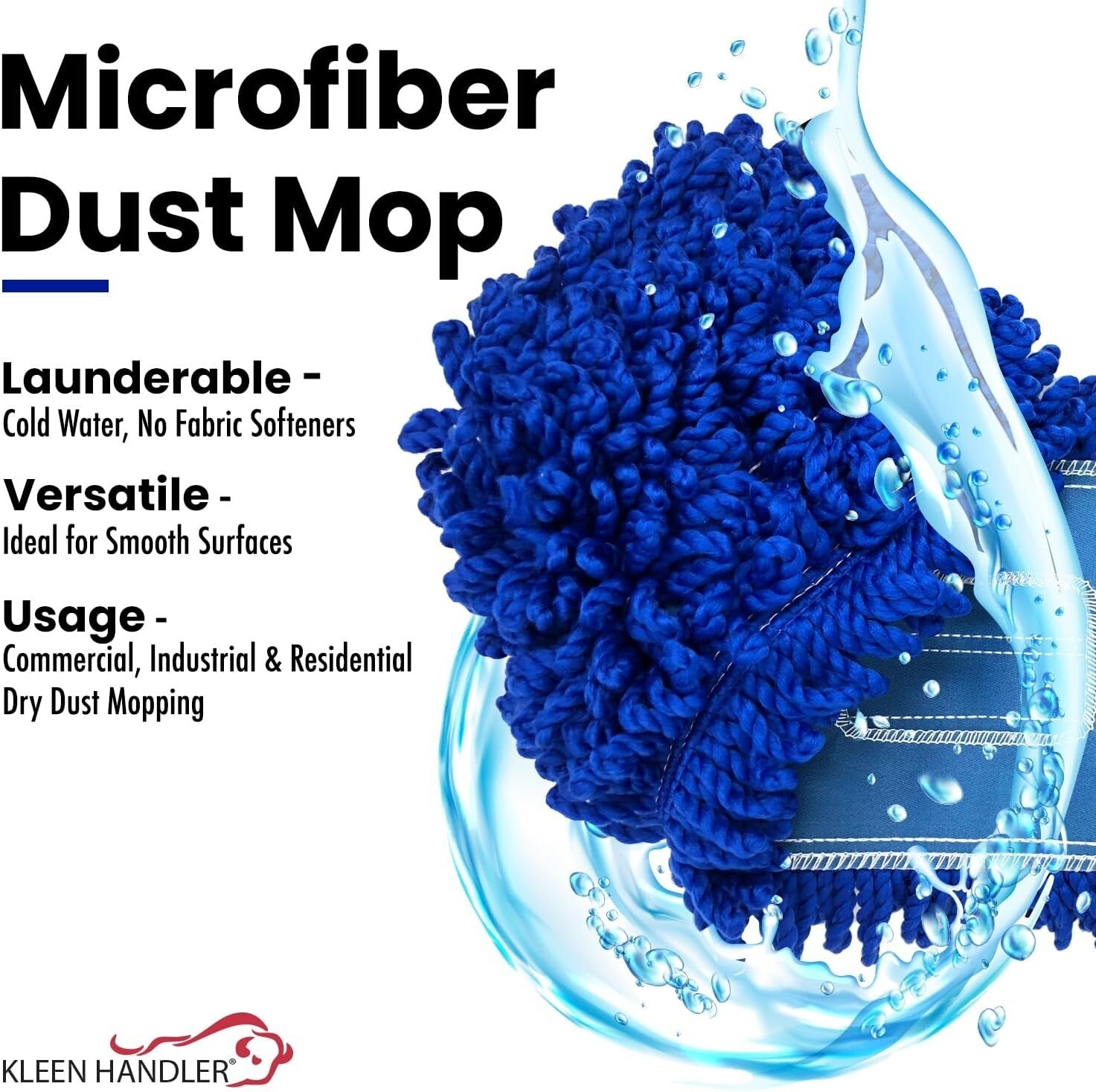 Durable 36 Inch Microfiber Dust Mops - 12 Pack, Ideal for Schools and Warehouses