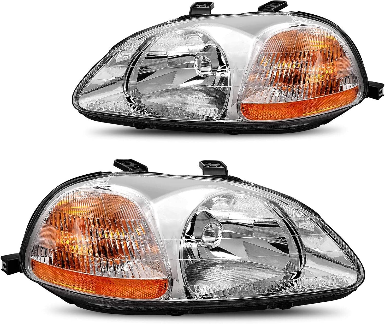 Premium Clear Lens Headlights for 1996-1998 Civic - Weather-Sealed Protection