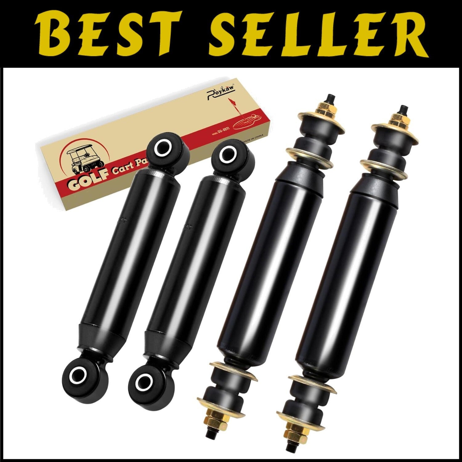 Durable Black Steel Shock Absorbers for Club Car DS & Precedent Models 88-Up