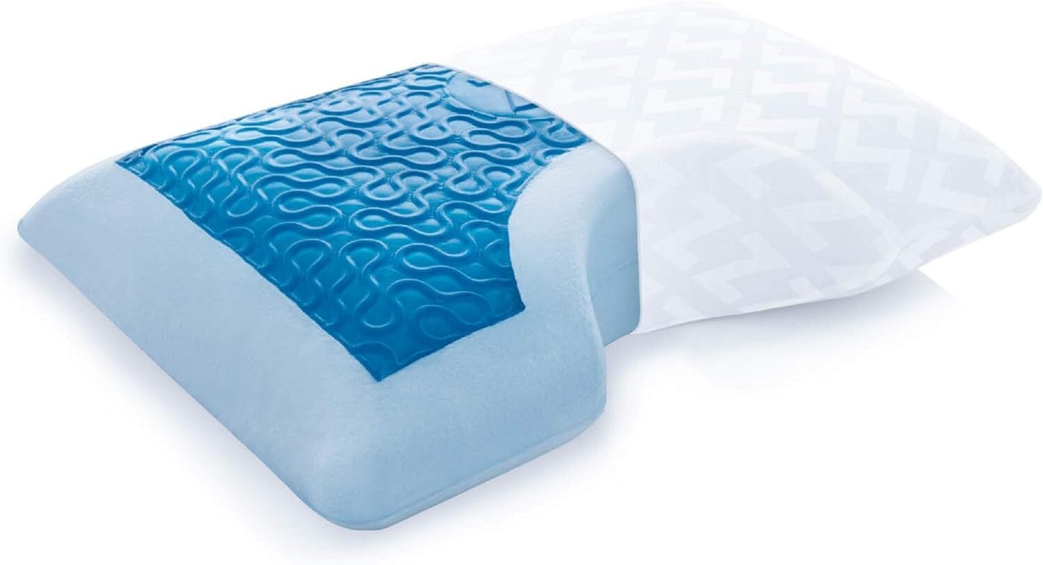 Premium Gel Memory Foam Side Sleeper Pillow with Shoulder Cutout - Queen Size