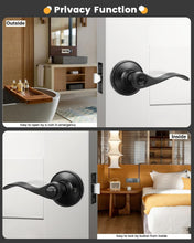 Load image into Gallery viewer, Heavy-Duty Zinc Alloy 8 Pack Door Handles - Matte Black, Ambidextrous Design