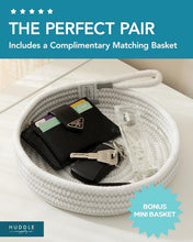Load image into Gallery viewer, Multi-Use XXL Cotton Rope Basket for Blankets, Toys, &amp; Laundry - Grey &amp; White