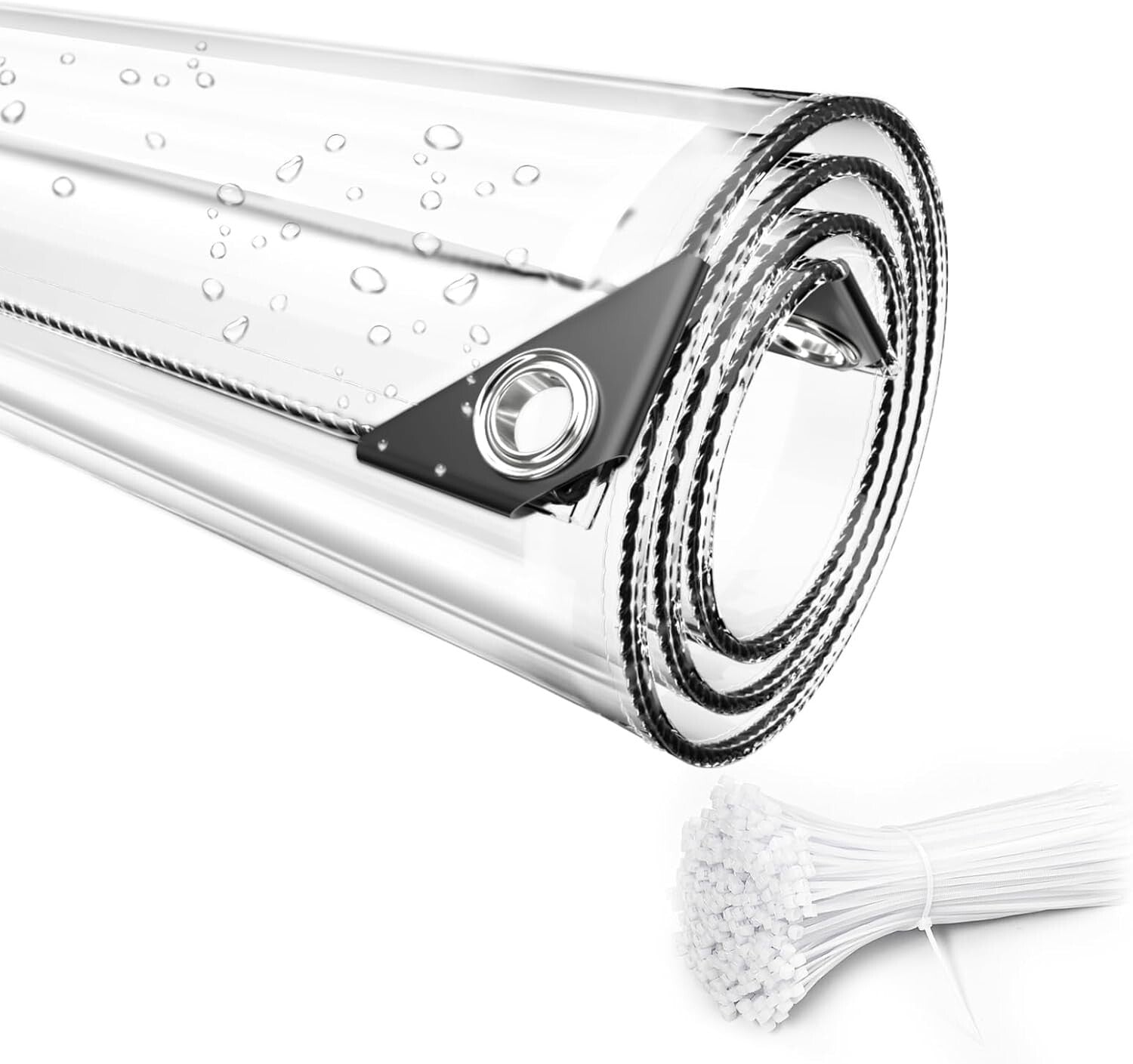 Multi-Purpose Clear Waterproof Tarp 6x20 ft - Perfect for Camping & Greenhouses