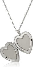 Load image into Gallery viewer, Sterling Silver Satin Finish Heart Locket Necklace with Hidden Hinge - 30 inches