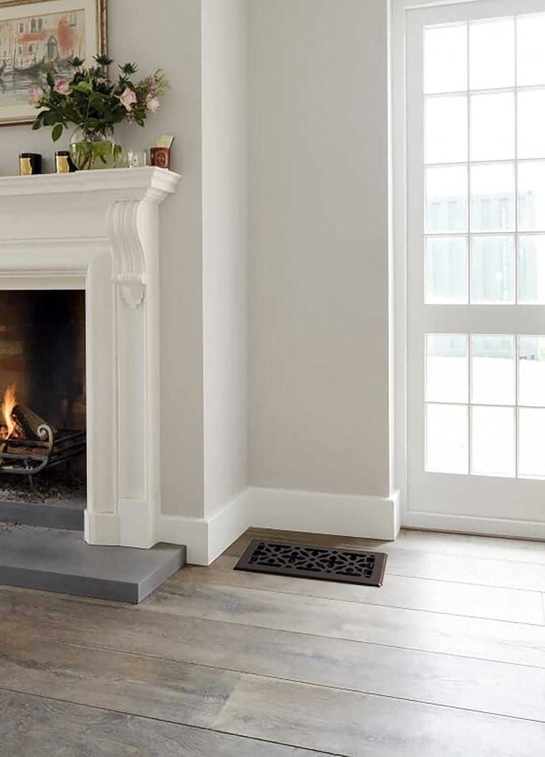 Durable Steel & Plastic Gothic Floor Register Pack – 4x10 Rubbed Bronze Finish