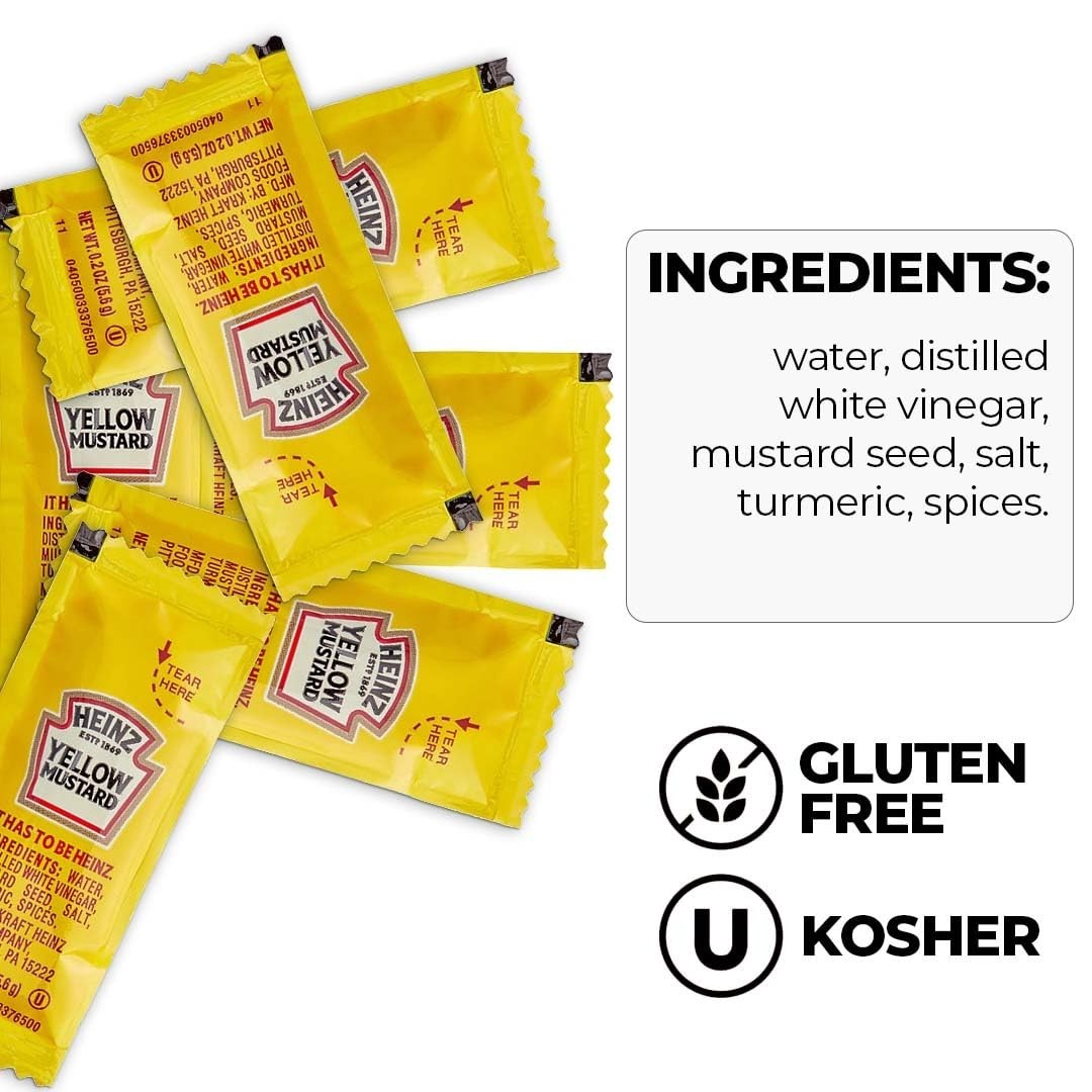 Essential Travel Condiments - 200 Single Serve Mayo, Ketchup, Mustard & Relish