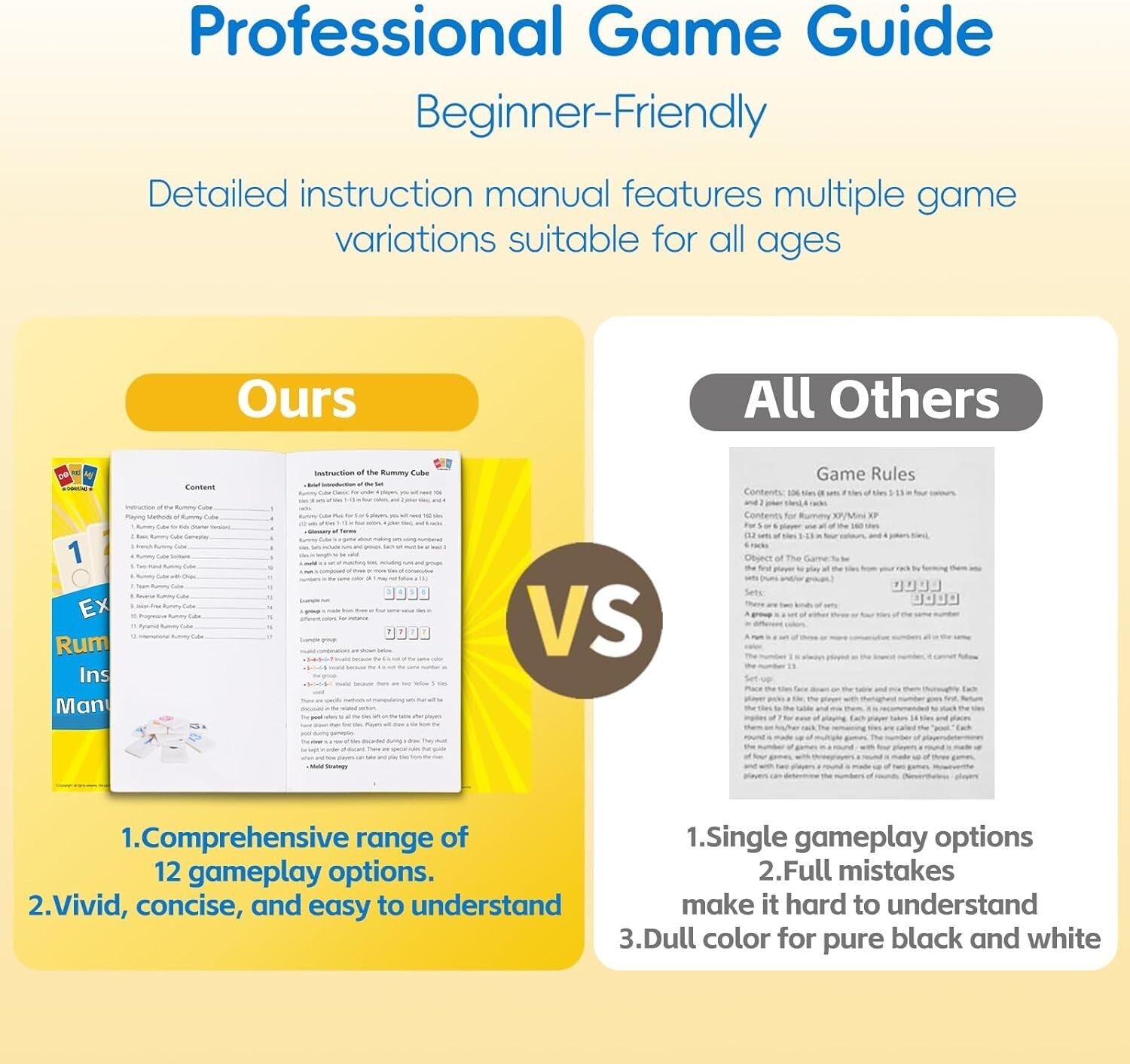 Cognitive Rummy Game Set Includes 162 Tiles, Racks & Storage Bag – Fun for All