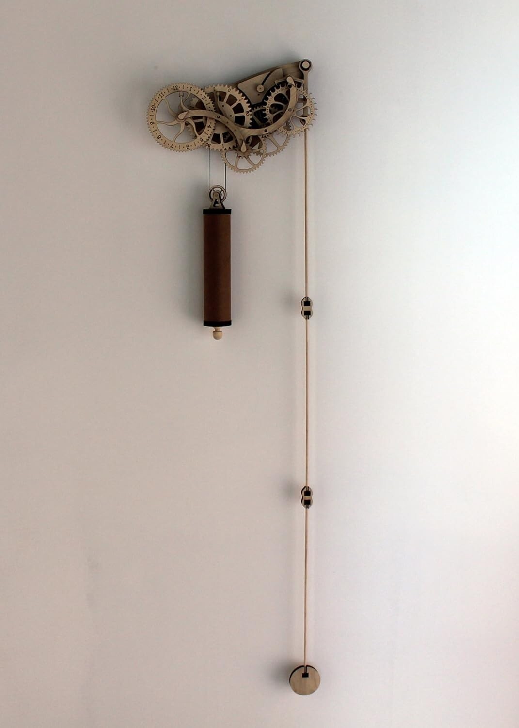 Intricate Laser-Cut Wooden Clock Model with Pendulum - DIY Experience