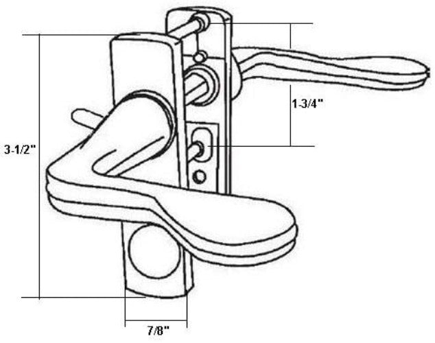 Easy-to-Install Black Storm Door Latch with Night Lock for Inswinging Doors