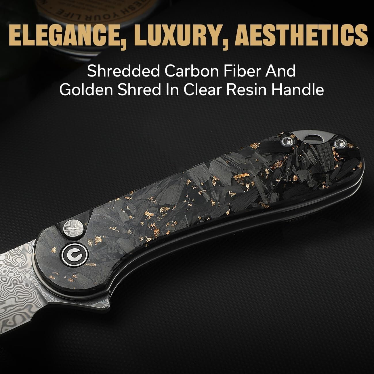 Elegant 2.96" Damascus Blade Knife with Deep Carry Clip for EDC Enthusiasts