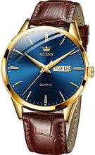 Load image into Gallery viewer, Fashionable Men's Luminous Quartz Watch - Waterproof Brown Leather Gift Edition