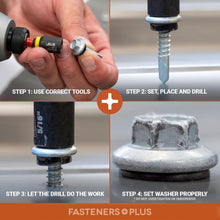 Load image into Gallery viewer, Heavy-Duty Self-Drilling Metal-to-Metal Roofing Screws in White - Pack of 250