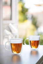 Load image into Gallery viewer, Stylish and Durable 15oz Bistro Double Wall Glass Mugs - Perfect for Any Drink