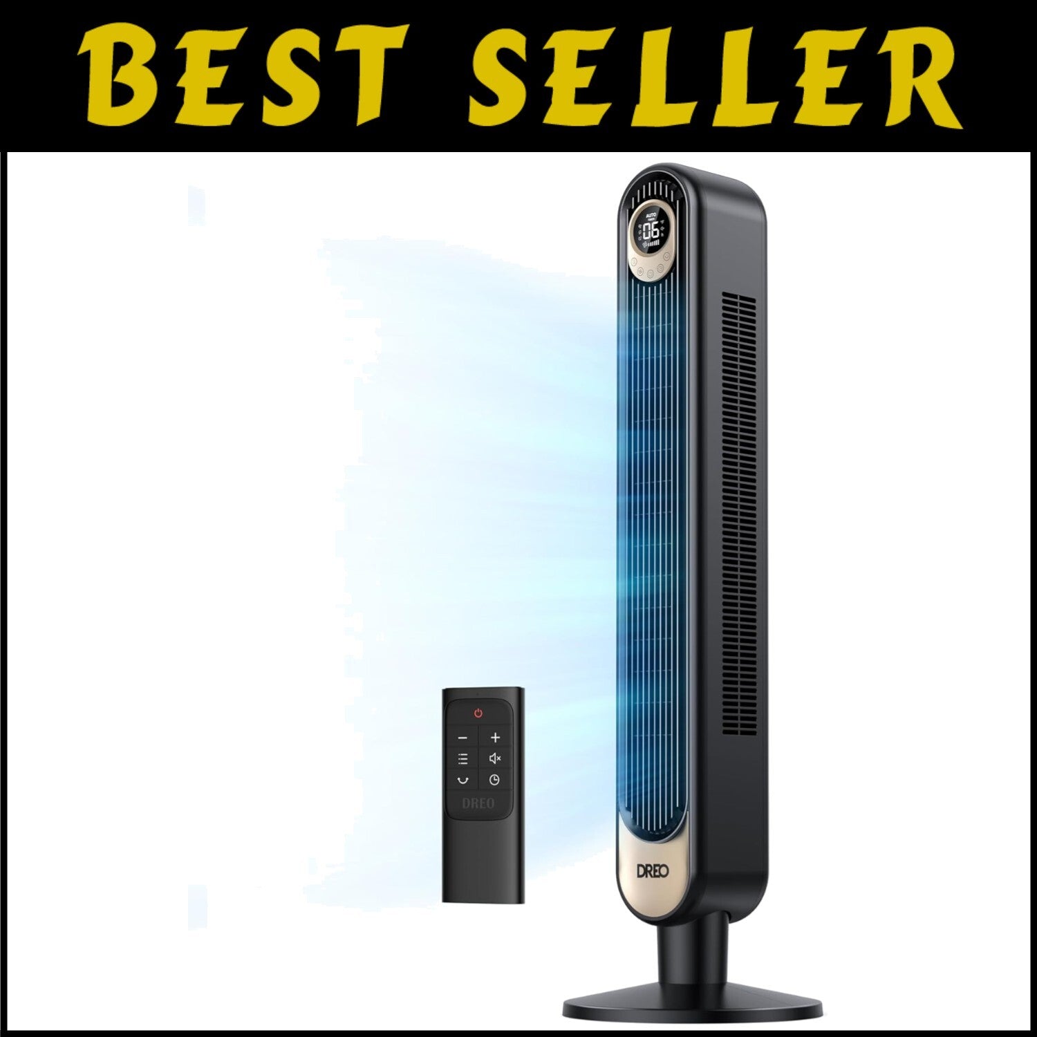 Elegant 42" Oscillating Bladeless Fan - Powerful Cooling with Remote & Timer