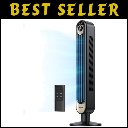 Elegant 42" Oscillating Bladeless Fan - Powerful Cooling with Remote & Timer