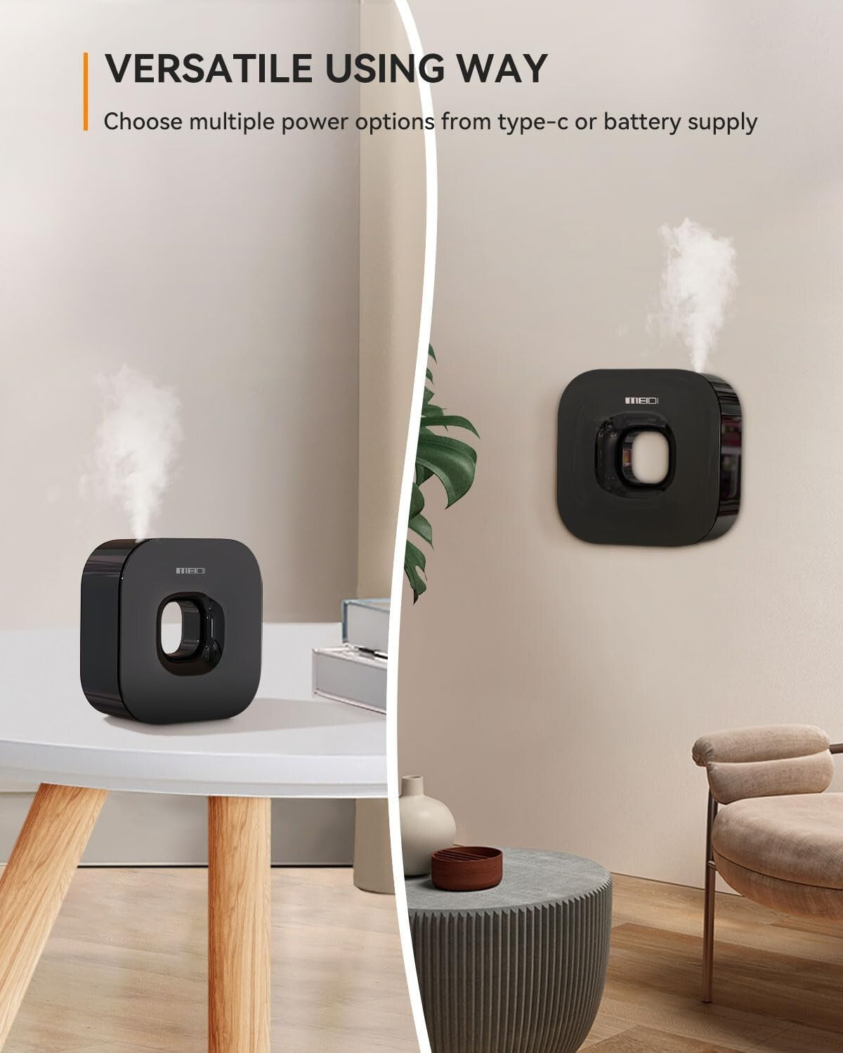 App-Controlled Waterless Diffuser with 3000 Sq Ft Coverage - Modern Elegance
