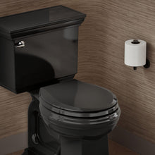 Load image into Gallery viewer, Sleek Black Toilet Seat with ReadyLatch for Effortless Cleaning &amp; Comfort