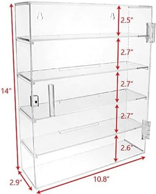 Clear Acrylic Display Case - 5 Tiers and Magnetic Closure for Secure Showcasing