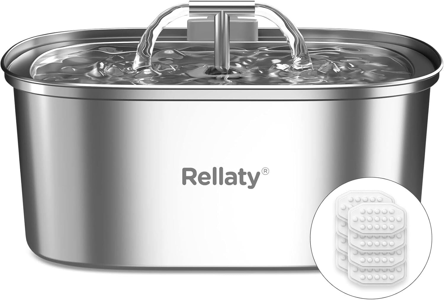 Pet Fountain Stainless Steel 3.2L: Quadruple Filtration & Clean Water Solution
