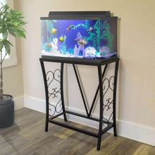 Load image into Gallery viewer, Compact 20 Gallon Aquarium Stand, Black Powder-Coated - Leg Base Design