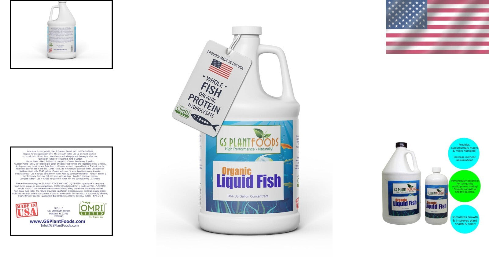 All-Natural Hydrolyzed Fish Fertilizer - 1 Gallon, 8 lbs of Nutrient-Rich Power