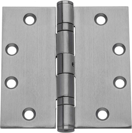 Classic Full Mortise Ball Bearing Door Hinges - 4-1/2" x 4-1/2" Stainless Steel