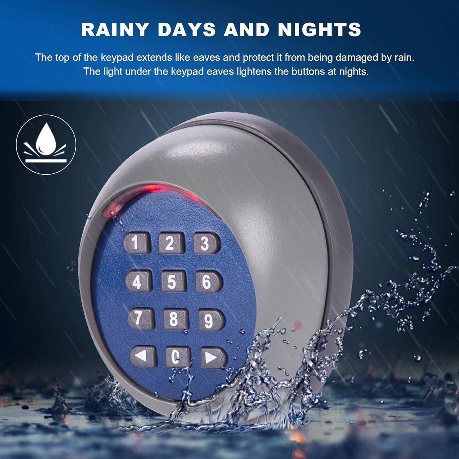Wireless Waterproof Keypad for Secure Keyless Sliding Gate Entry - Remote Access
