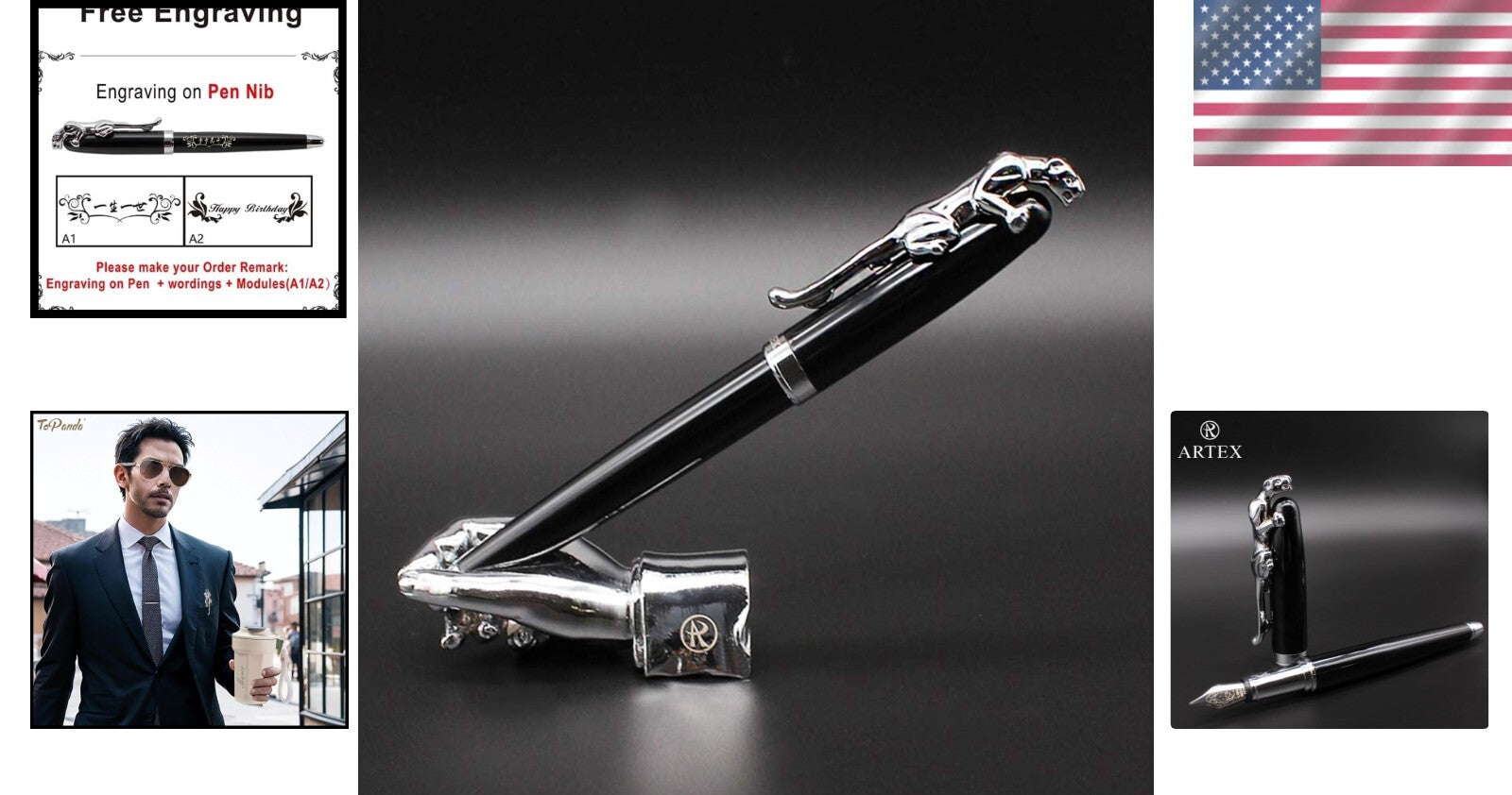 Black Fountain Pen with Gift Box - Luxury Writing Experience for Everyone