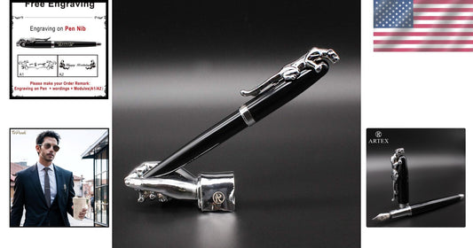 Black Fountain Pen with Gift Box - Luxury Writing Experience for Everyone