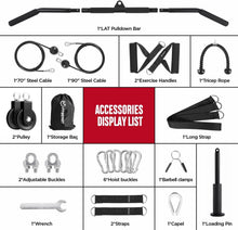 Load image into Gallery viewer, 330 lbs Home Gym Pulley System - Versatile Cable Weight for Strength Training
