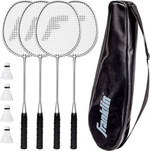 Load image into Gallery viewer, Family-Friendly Badminton Racket Set - Includes 4 Rackets &amp; Shuttlecocks