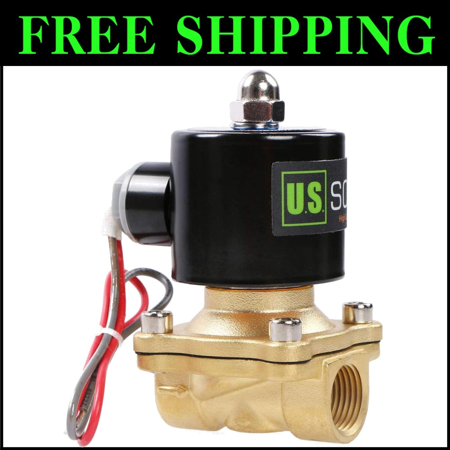 Durable 1/2" Brass Electric Solenoid Valve - Instant Open/Close Action 24VAC