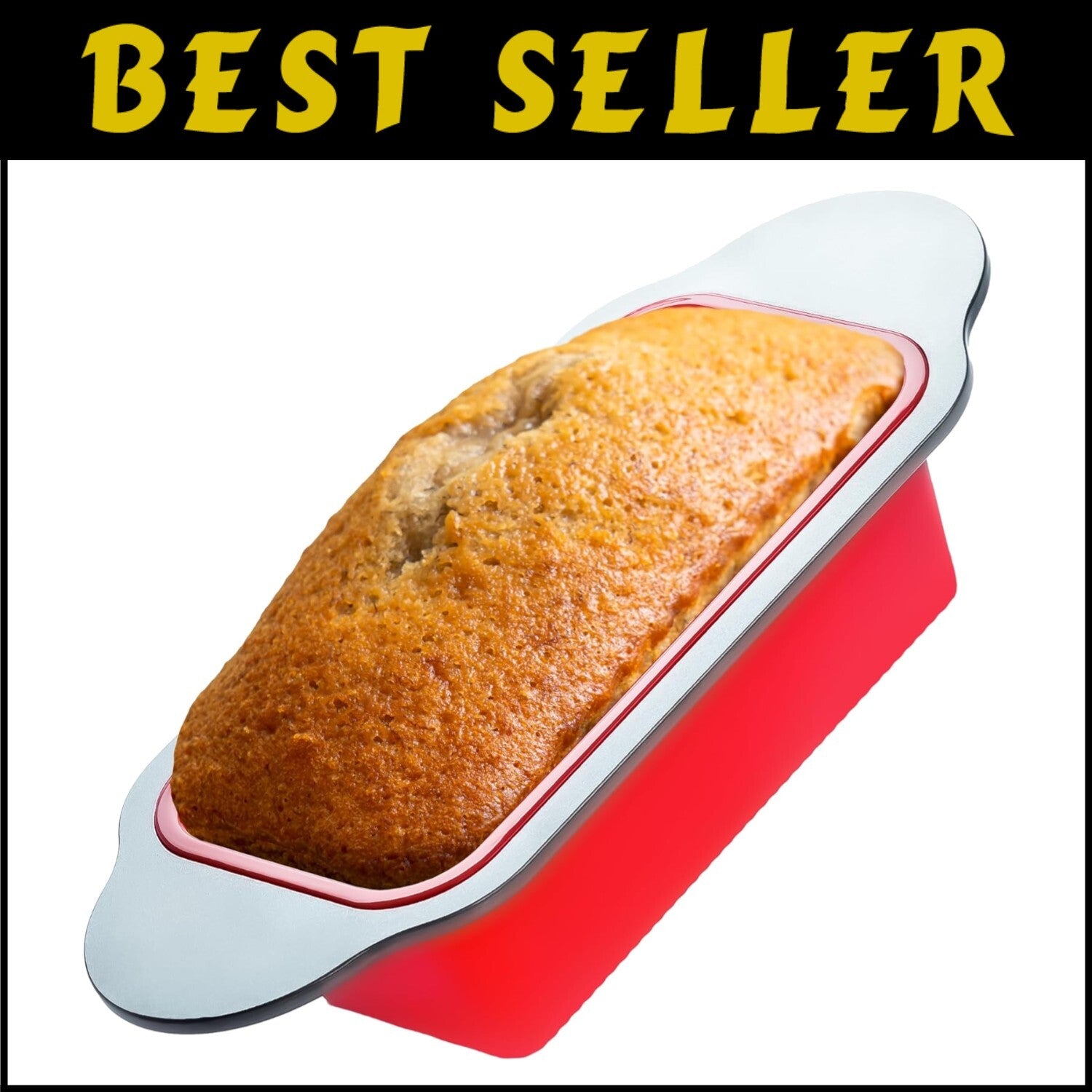 9x5 Premium Silicone Bread Loaf Pan - Dishwasher Safe with Heavy-Duty Design