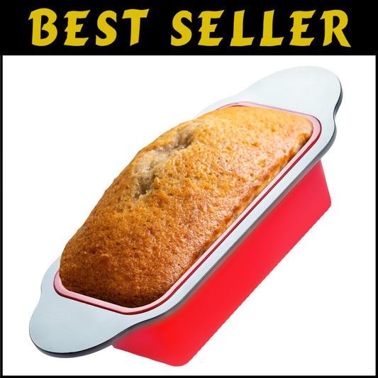 9x5 Premium Silicone Bread Loaf Pan - Dishwasher Safe with Heavy-Duty Design
