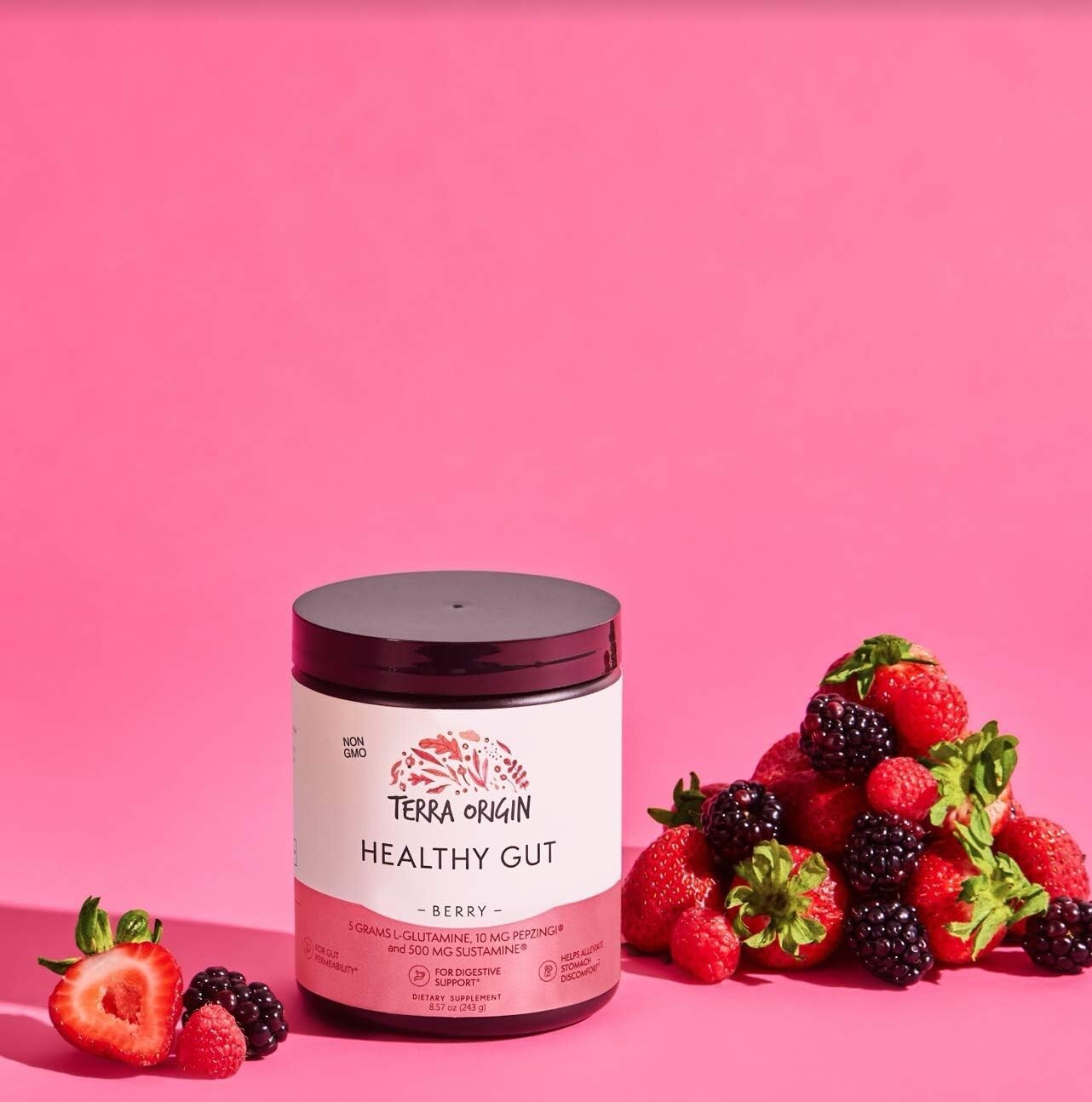 Berry Flavor Healthy Gut Powder - 30 Servings for Digestive Comfort & Immunity