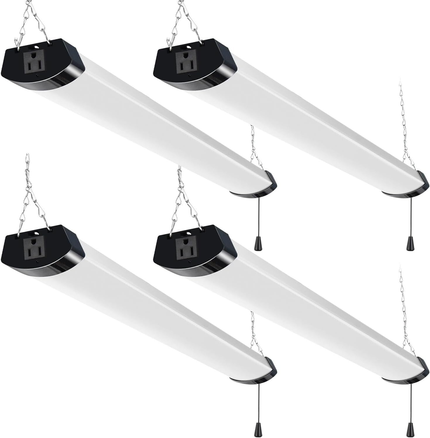 4FT Linkable LED Shop Light - 8000 Lumens, 70W Energy Efficient Garage Lighting
