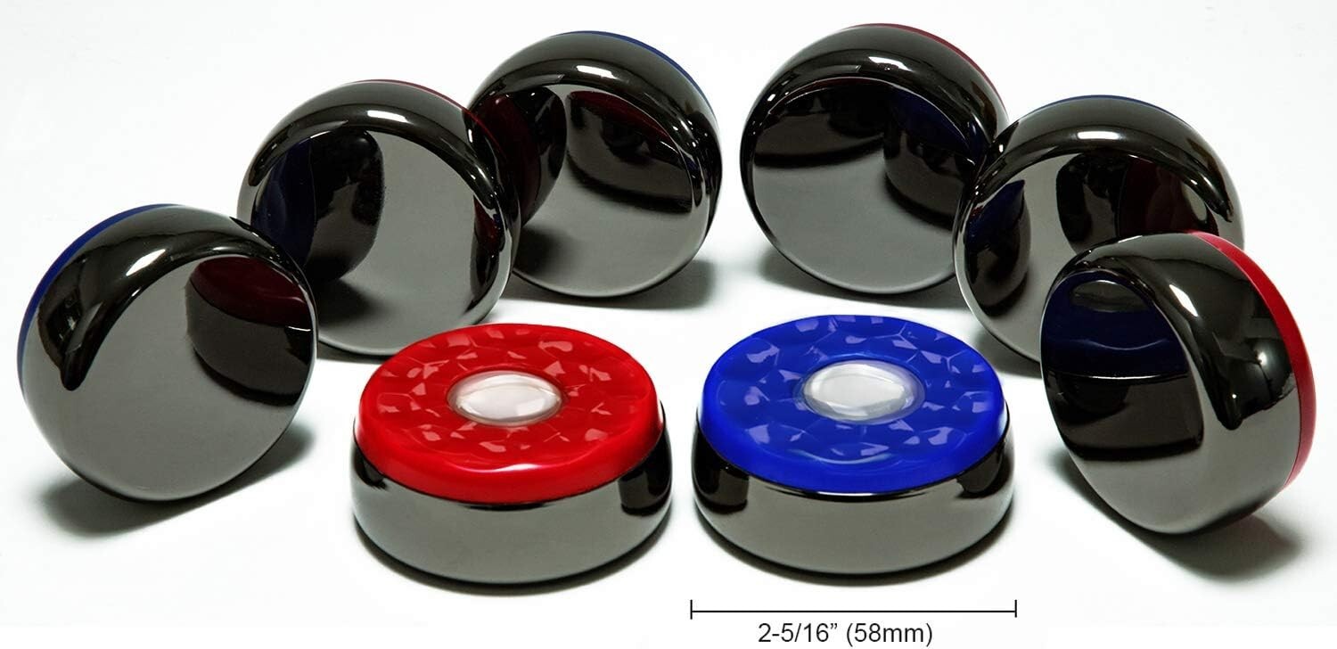 All-in-One Shuffleboard Accessories Set: 8 Chrome Pucks, Wax and Cleaning Tools