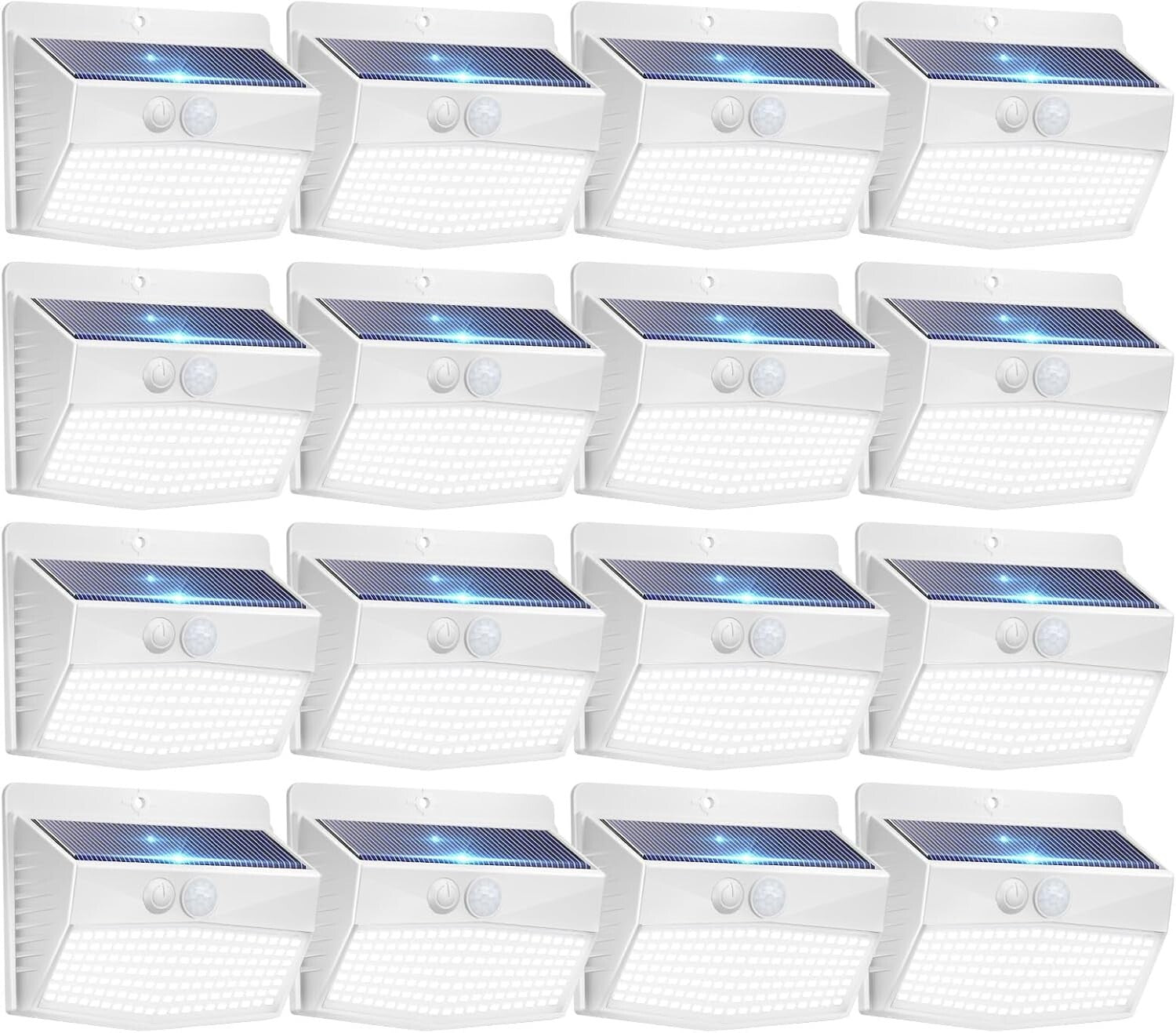 16-Pack Solar Motion Sensor Outdoor Lights - Waterproof & Energy Efficient