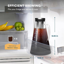 Load image into Gallery viewer, Elegant 1.5L Borosilicate Cold Brew Coffee &amp; Tea Maker - Airtight with Filter