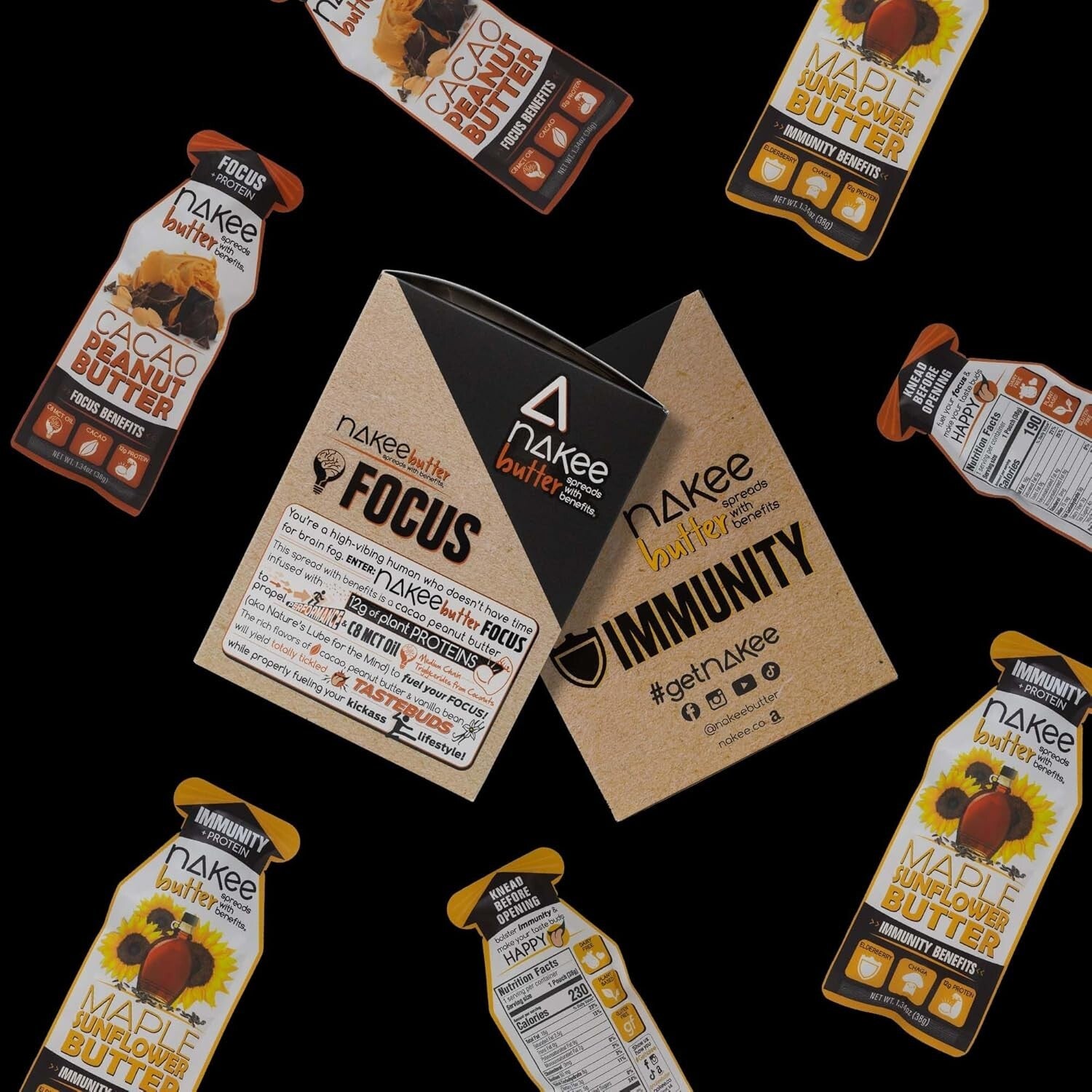 12-Pack Cacao Peanut Butter Protein Spread - Elevate Focus & Energy On-the-Go